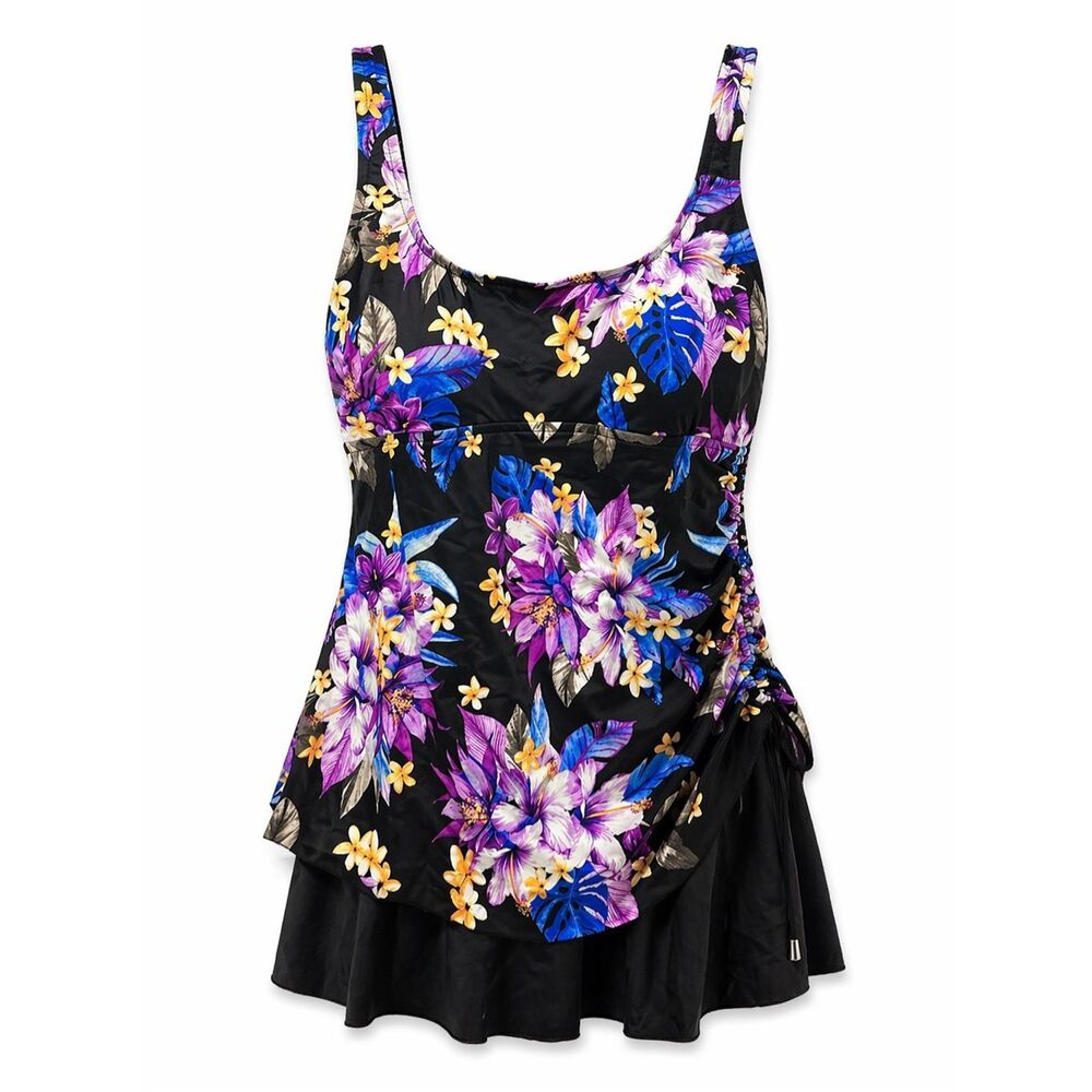Rose Marie Reid Floral Swimdress One Piece XXL